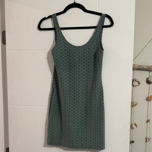 Elegant Geometric Green Mini Dress